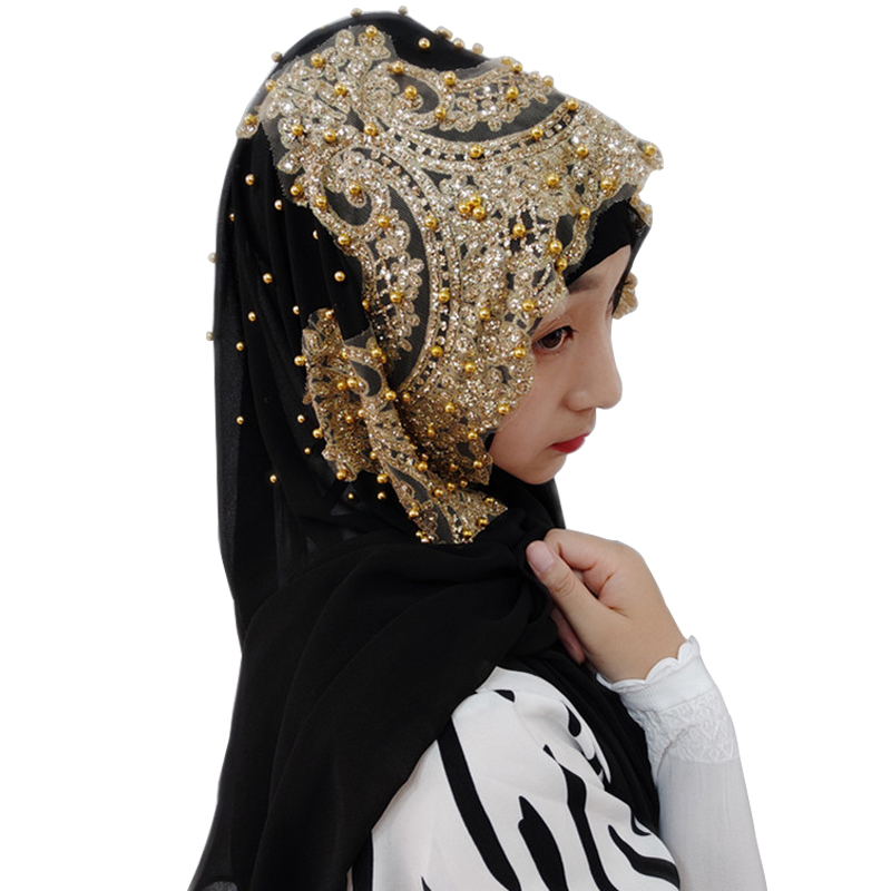 이슬람 스카프 hijabs 이슬람 이슬람 스카프 스카프 여자 긴 Underscarf hijab 솔리드 컬러 비드기도 Turbante